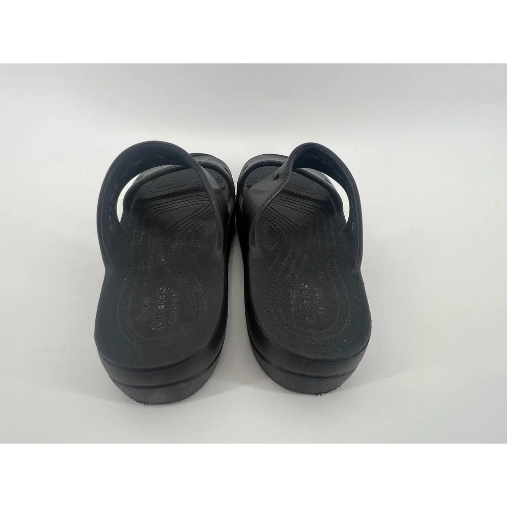 Crocs Classic Sandal Womens 8 Black Two Strap Slide Slip On Comfort